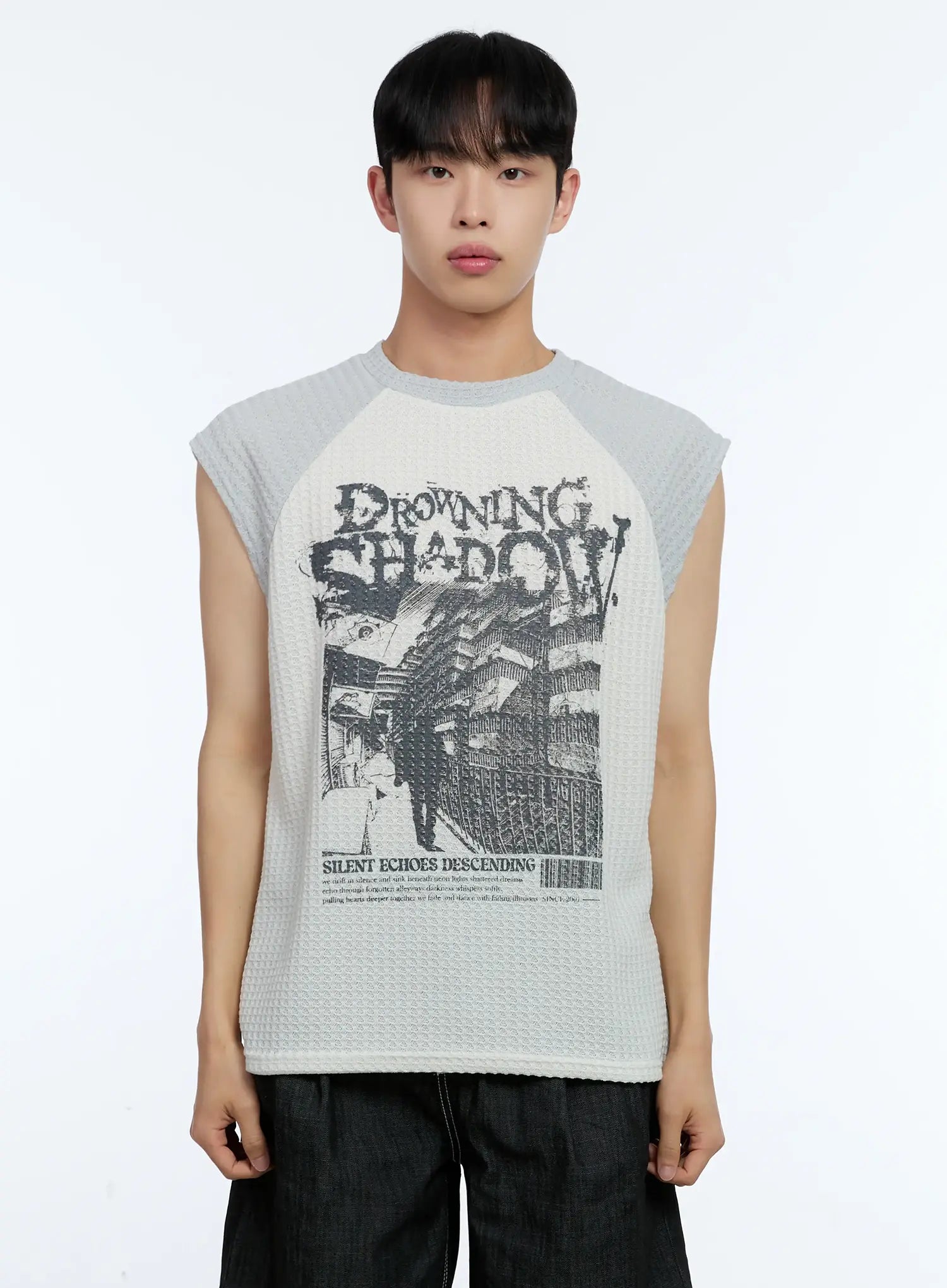 Men's Waffle Knit Sleeveless Tee IL517