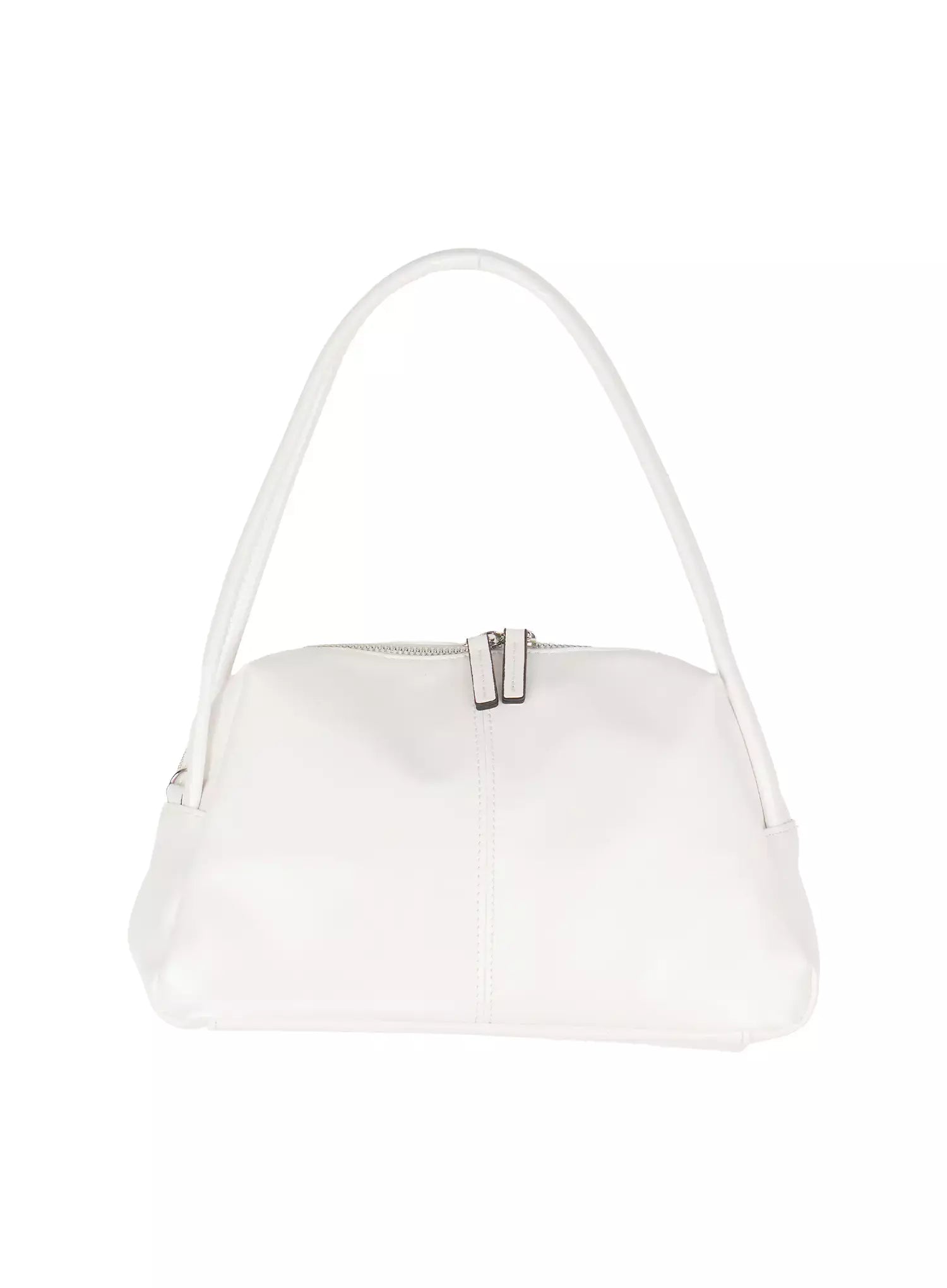 Stitched Faux Leather Shoulder Bag IU512