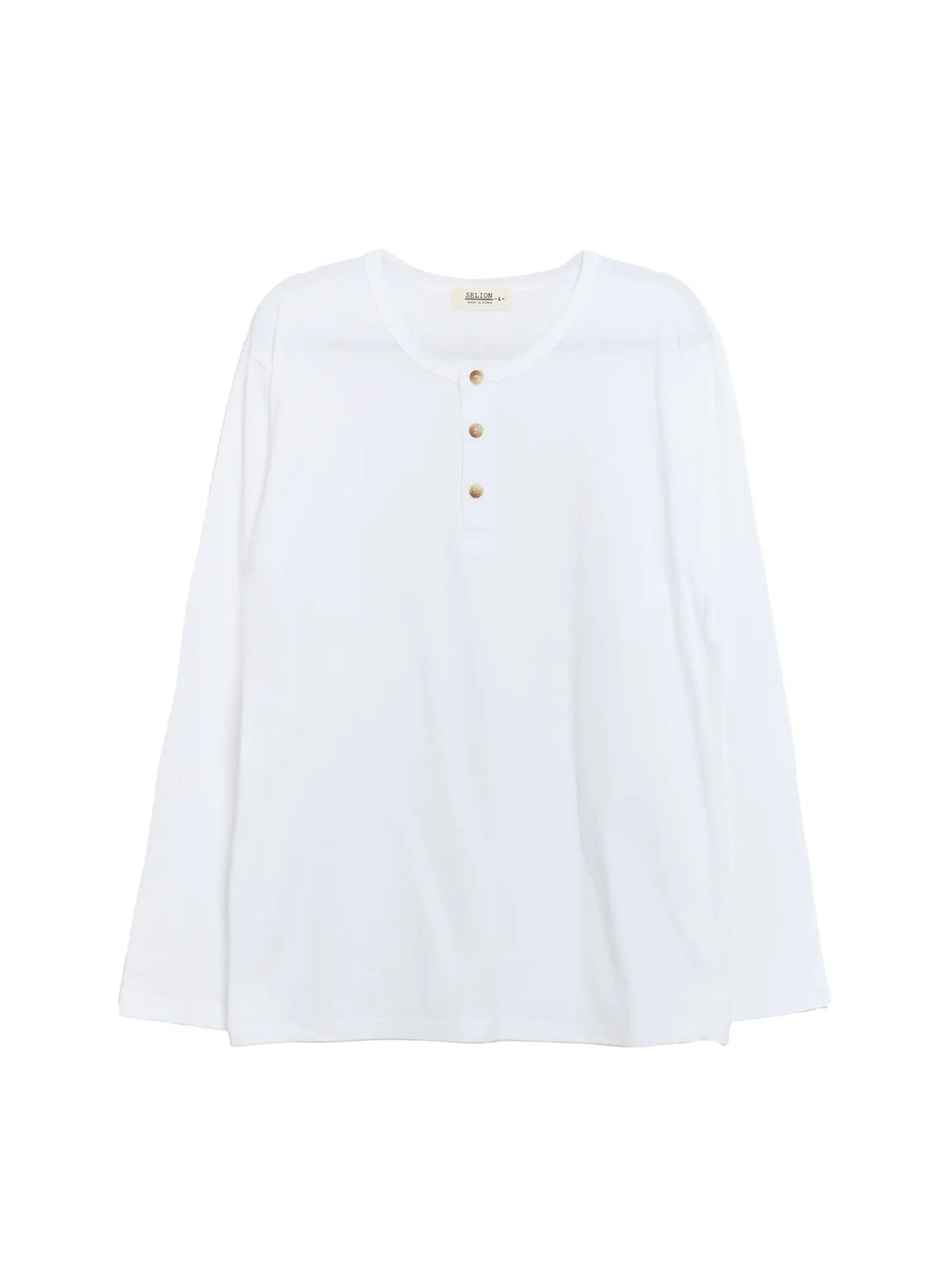 Men's Henley Neck Long Sleeve Tee IG512