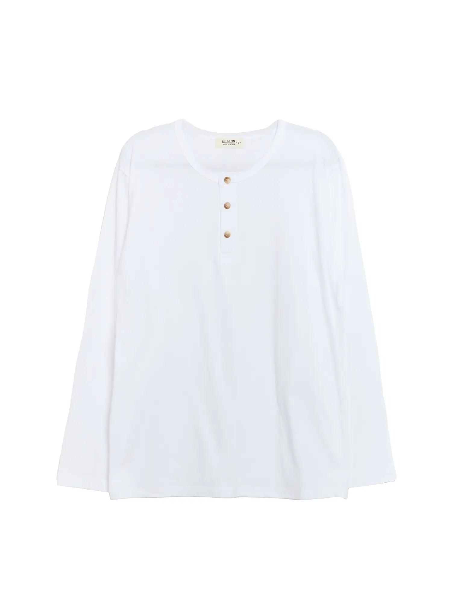 Men's Henley Neck Long Sleeve Tee IG512