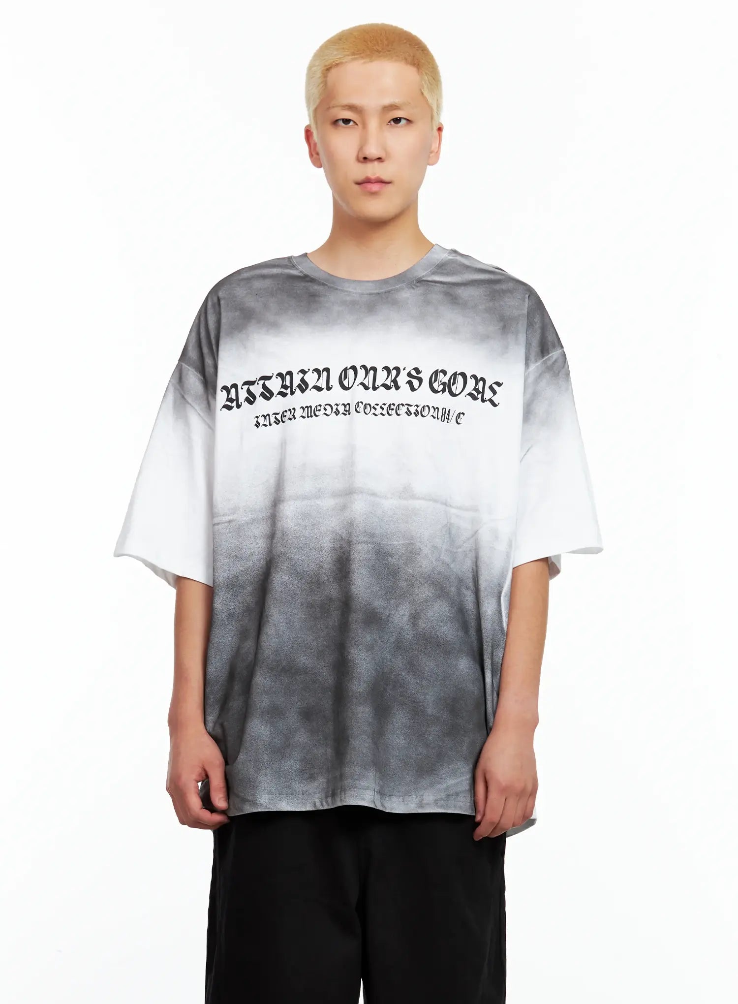 Men's Gradient Graphic Oversized Tee IL511