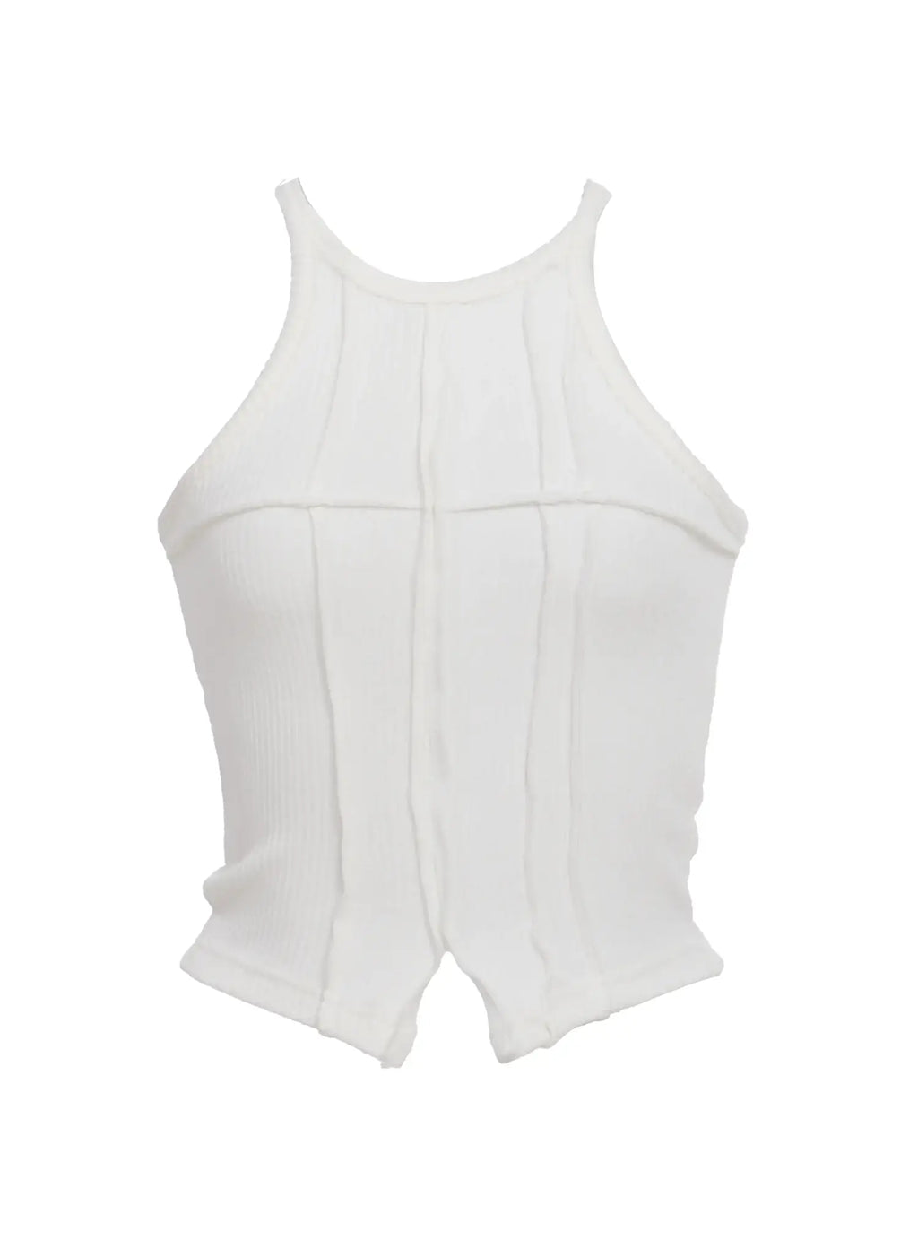 Ribbed Halter Cut-Out Tank  IC503