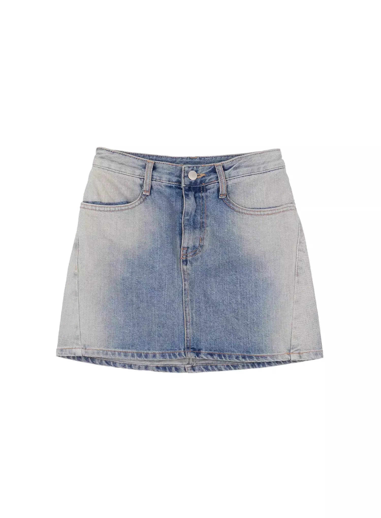 Light Wash Denim Mini Skirt IG527