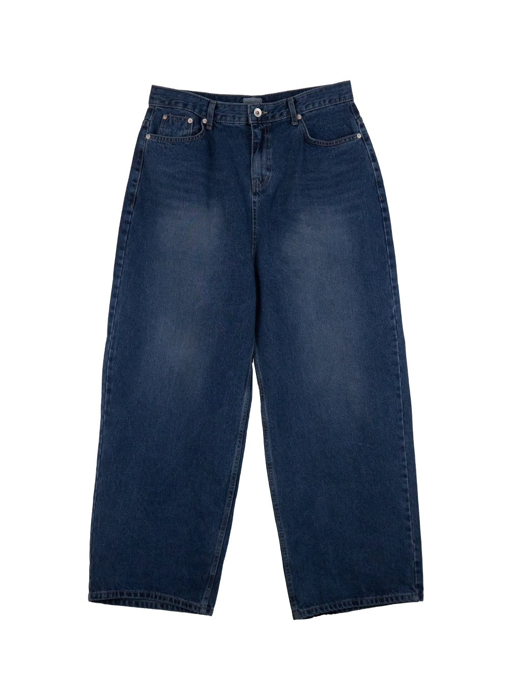 Men's Washed Wide-Fit Denim Jeans IJ517