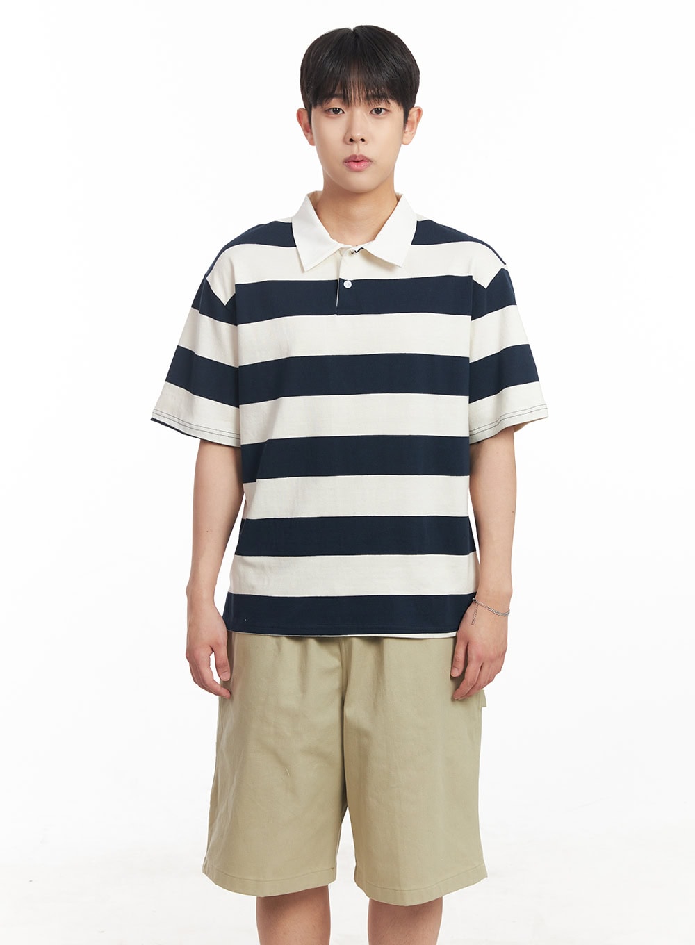 Men's Striped Polo Tee IA529