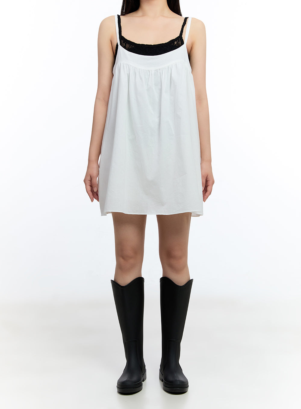 Shirred Cami Mini Dress IU503