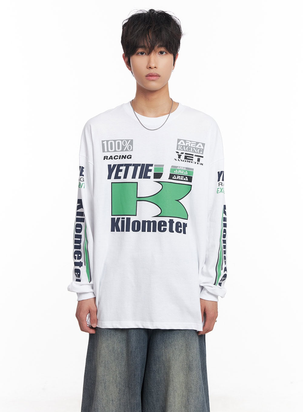 Men's Racer Graphic Long-Sleeve Top IY508