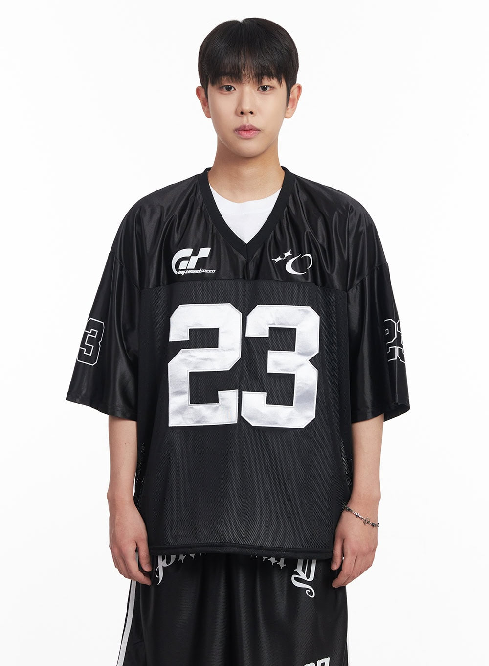 Men's Mesh V-Neck Jersey T-Shirt IA525