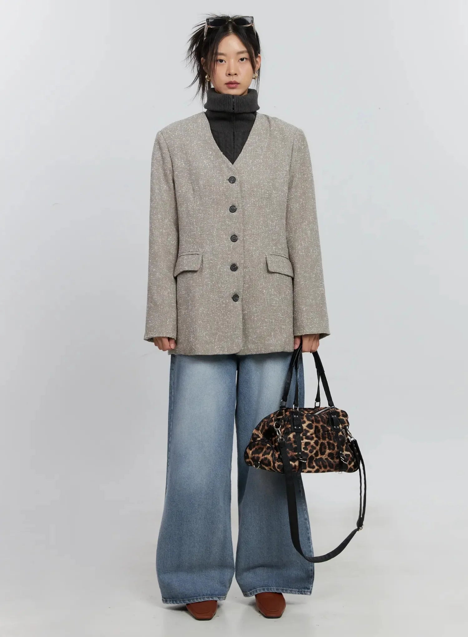 Chic Button-Up Jacket IS515