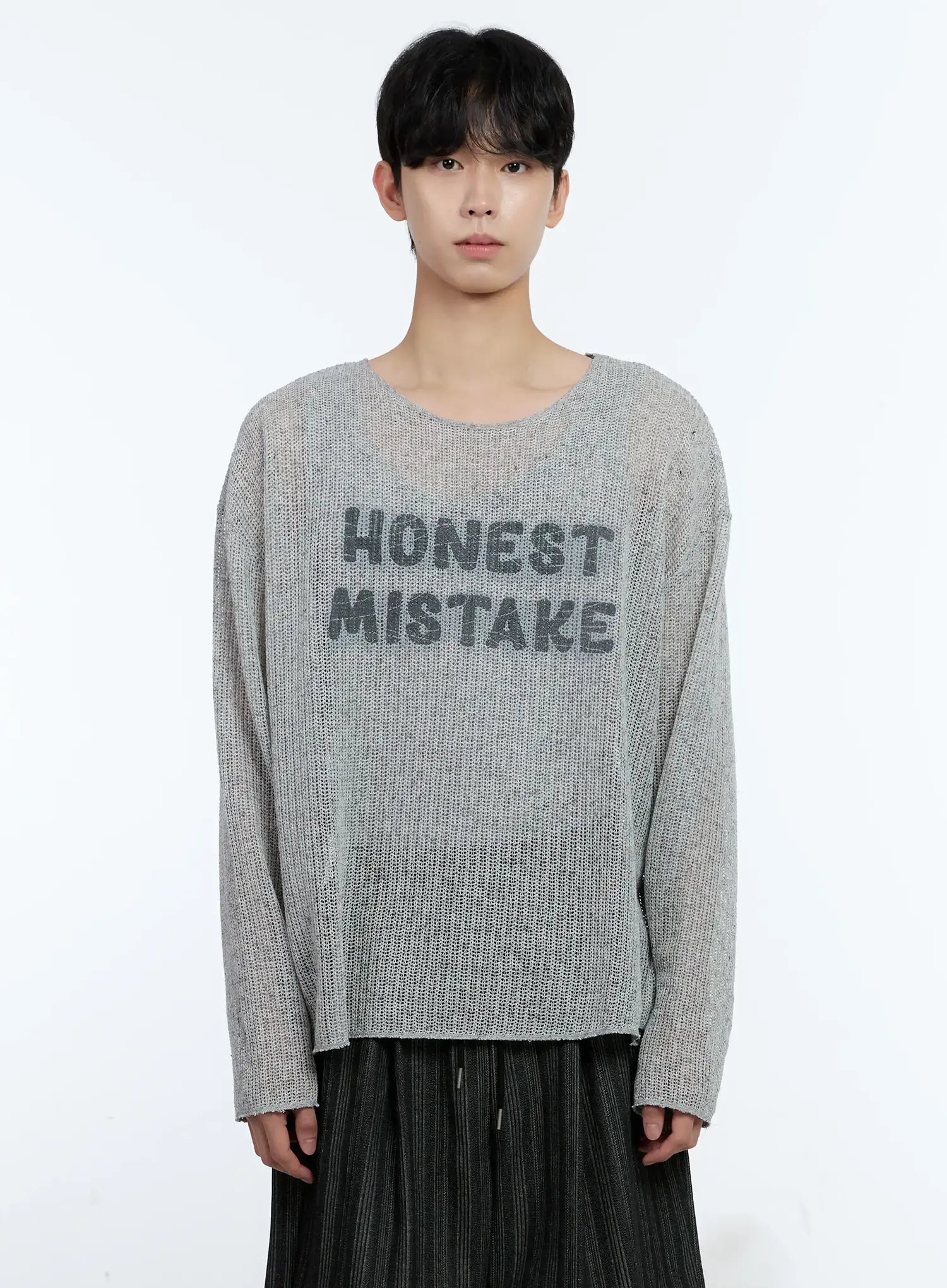 Men's Mesh Long Sleeve Graphic Top IG501