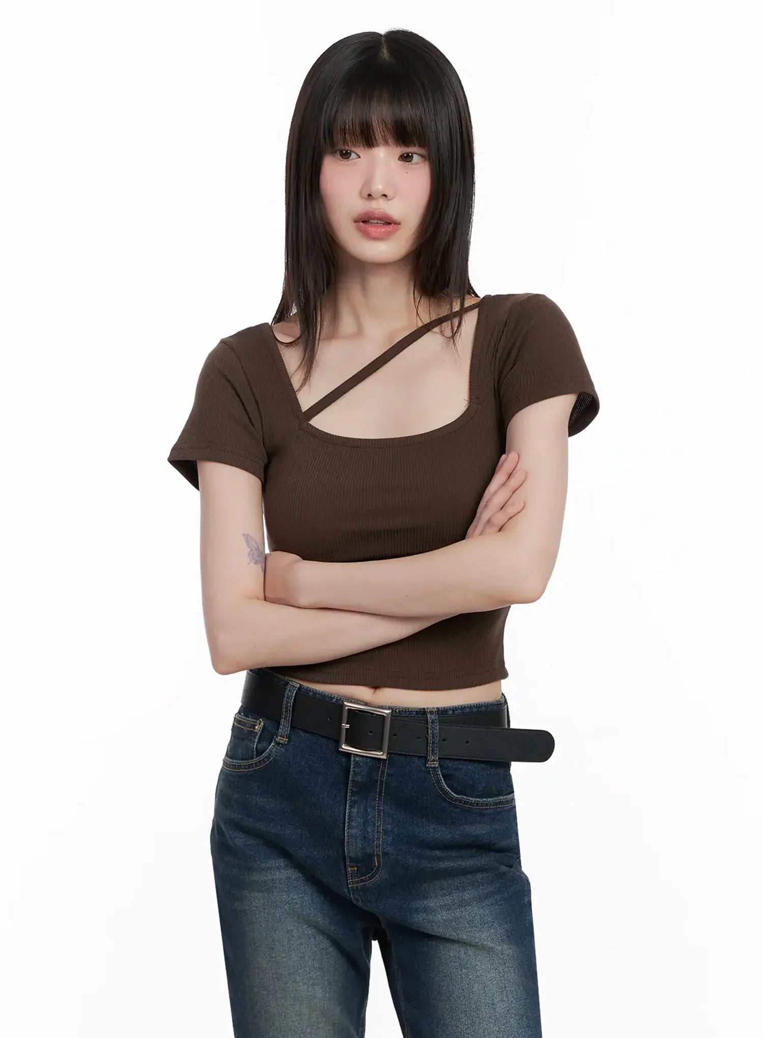 Strappy Square Neck Crop Top IL531