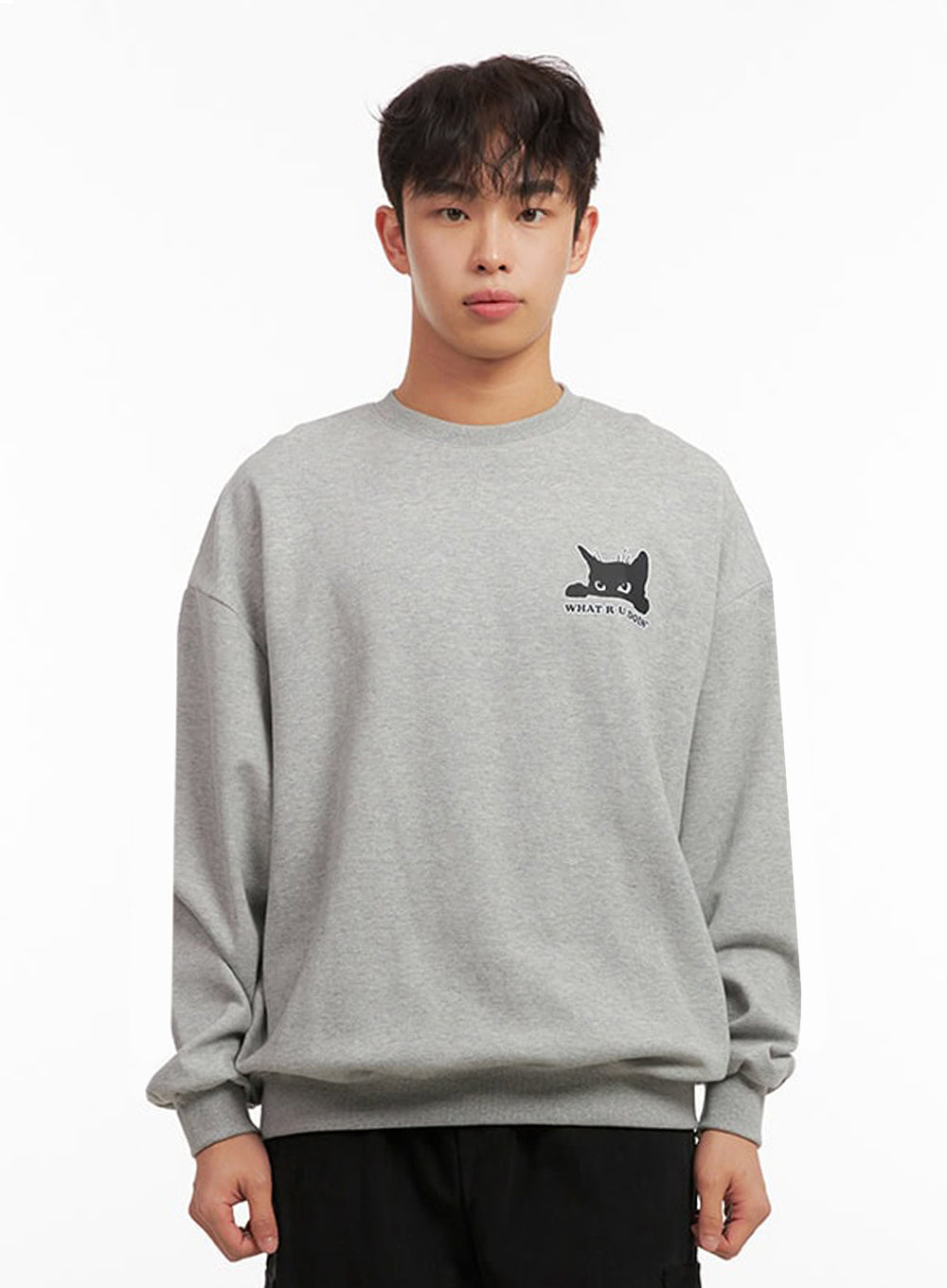 Men's Long-Sleeve Oversized Sweatshirt ID427