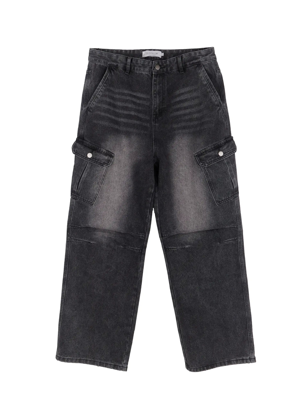 Men's Double Darted Cargo Wide-Leg Jeans IS509