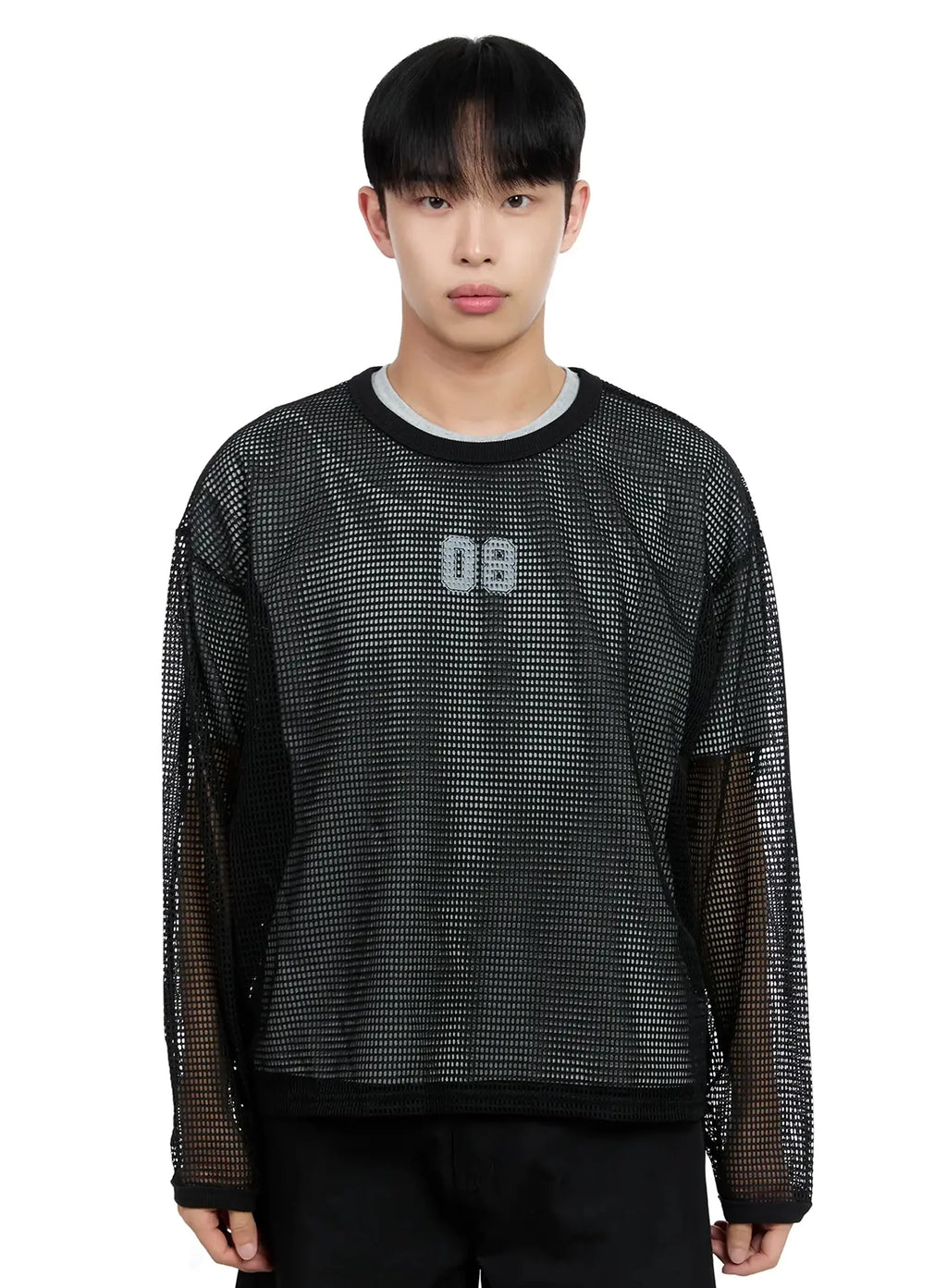 Men's Mesh Graphic Long Sleeve Tee IG520