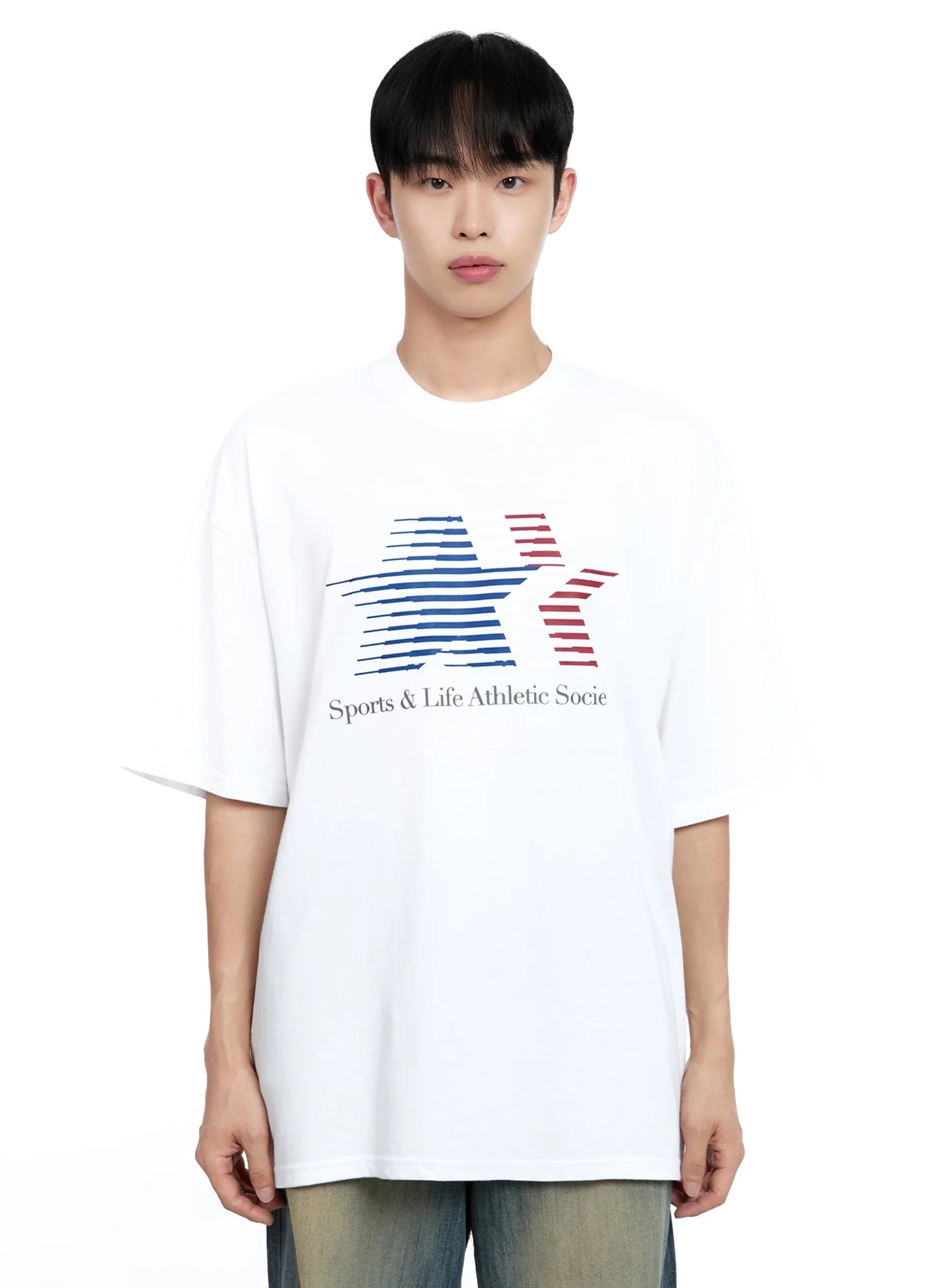 Men's Oversized Star Graphic T-Shirt IG520