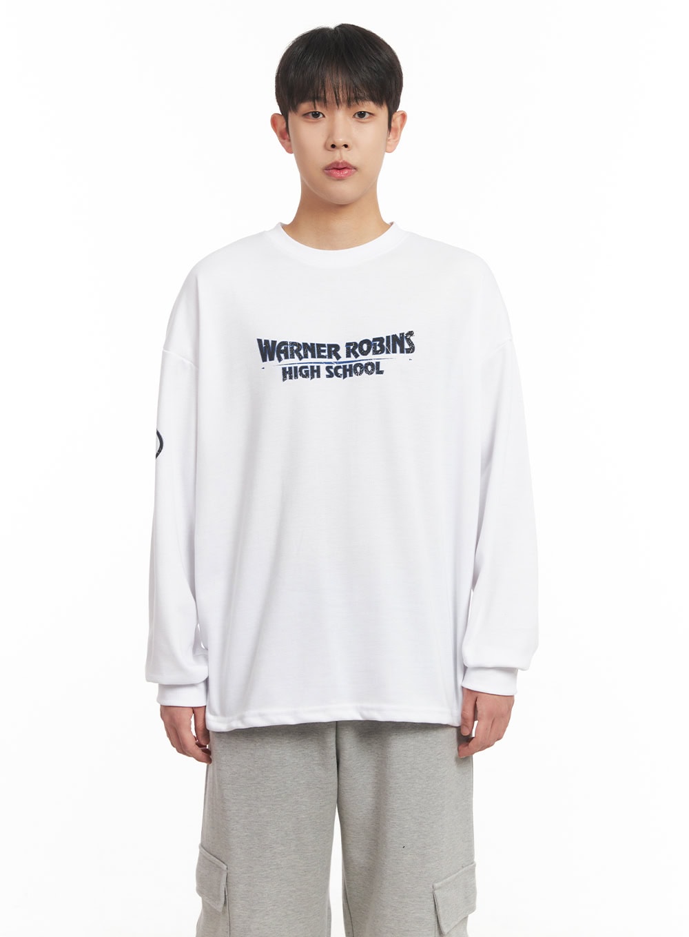 Men's Graphic Oversized Long Sleeve Tee IM517