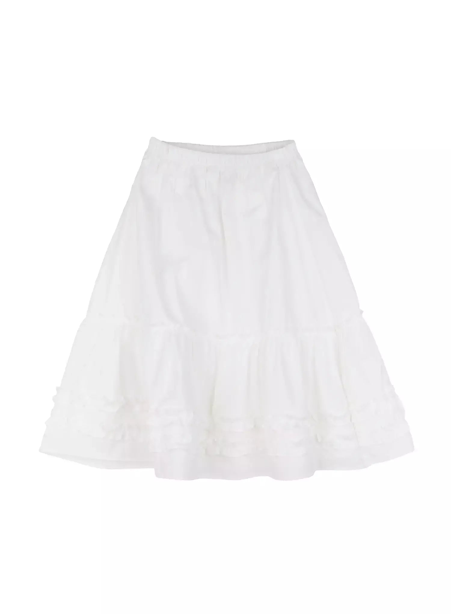Ruffle Layered Midi Skirt IG527