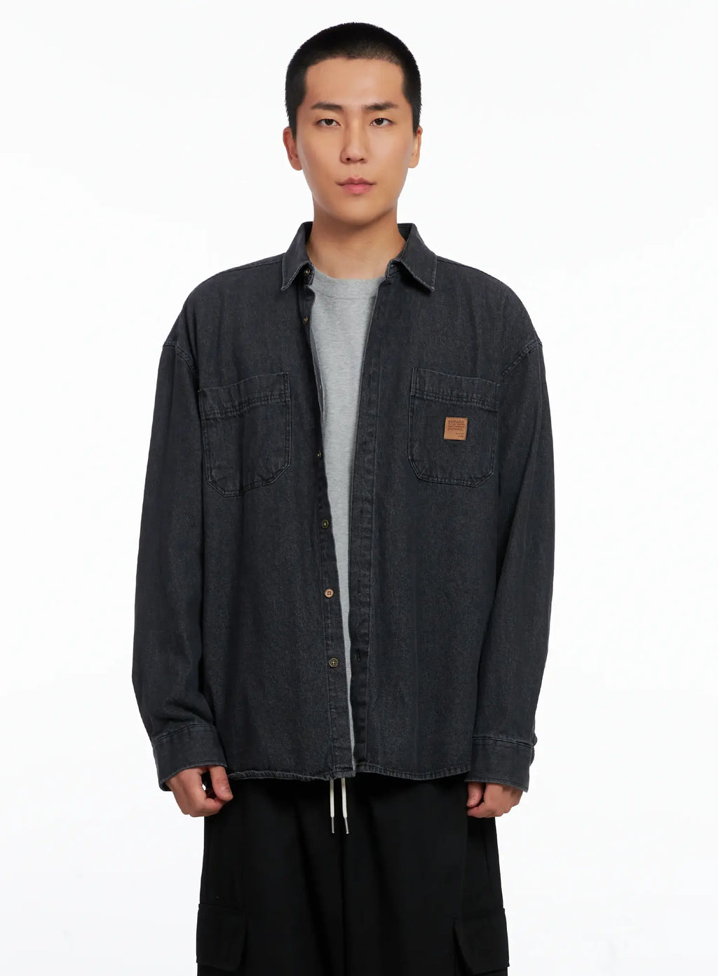 Men's Denim Patch Pocket Shirt IS510
