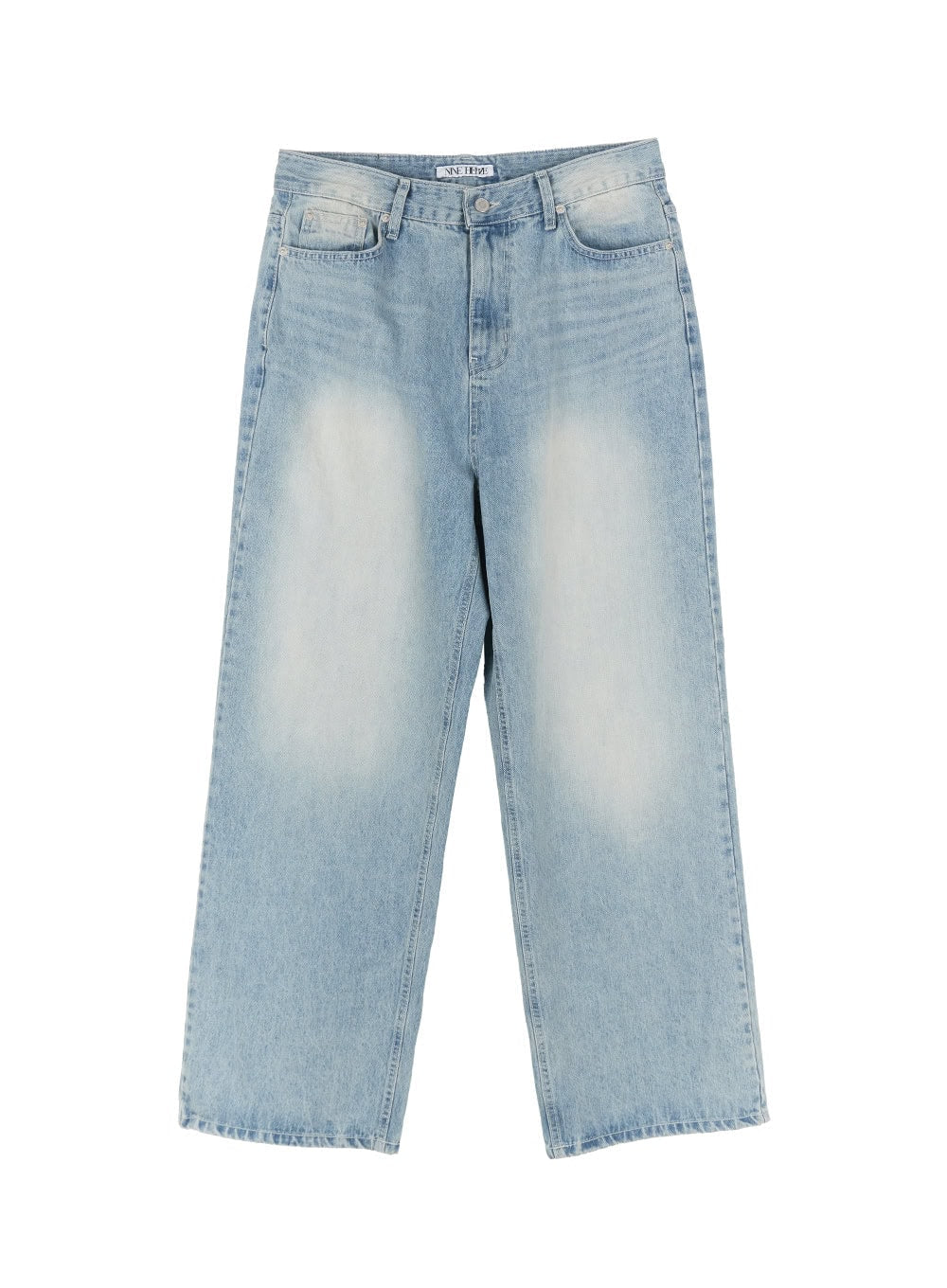 Men's Wide-Fit Washed Denim Jeans IA510