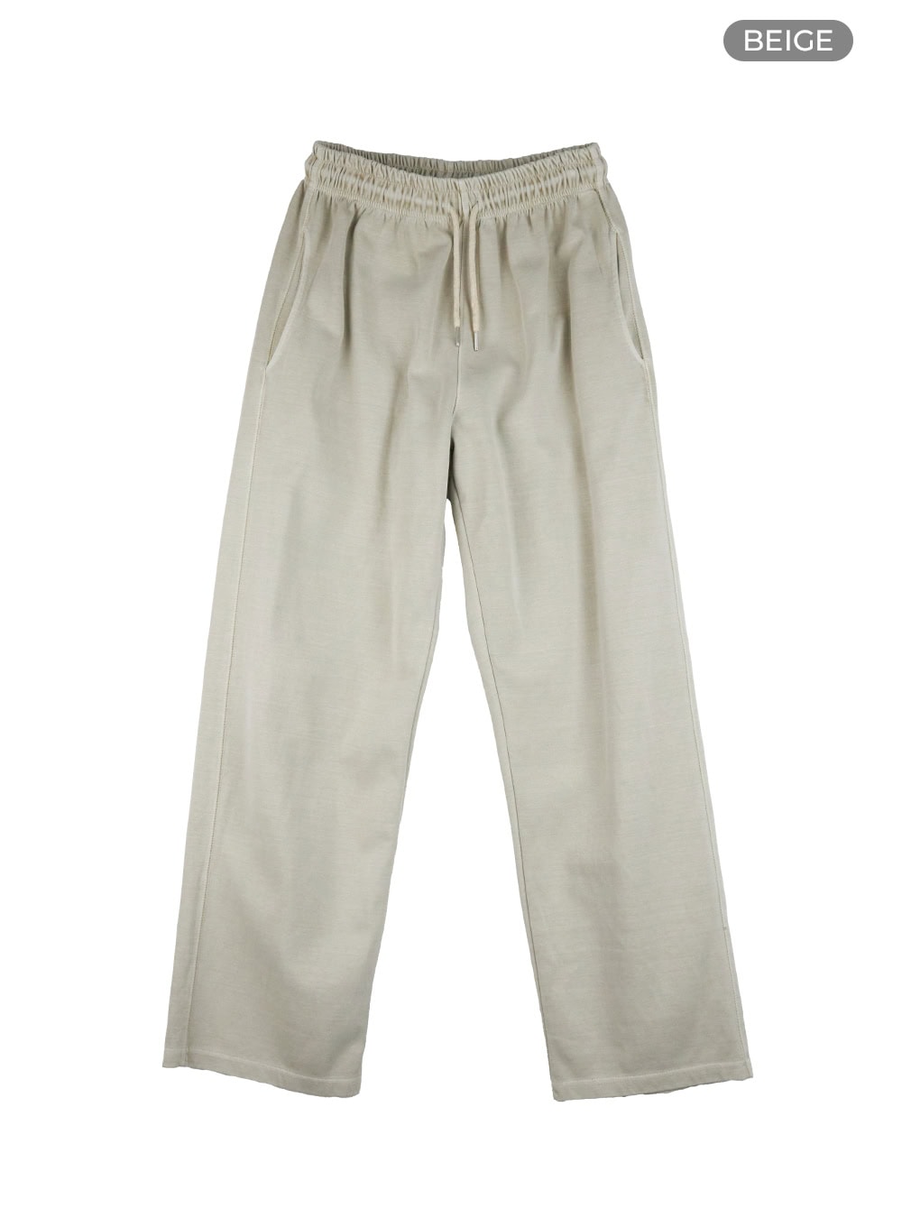 Men's Washed Cotton Sweatpants (Beige) IG422