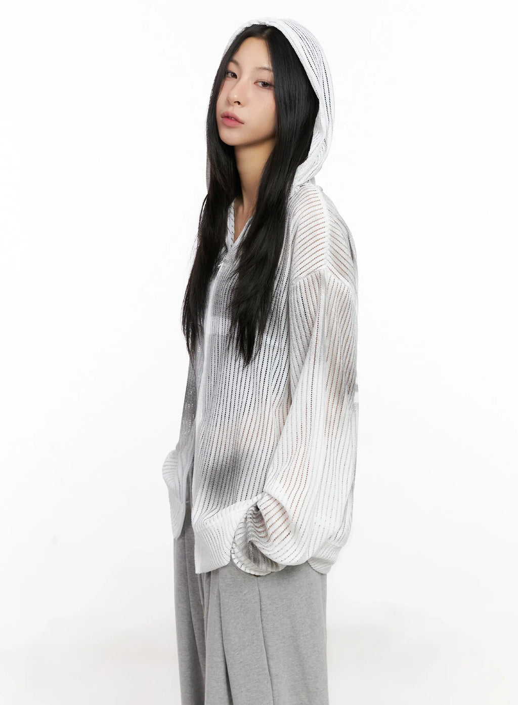 Mesh Gradient Zip-Up Hoodie IG508