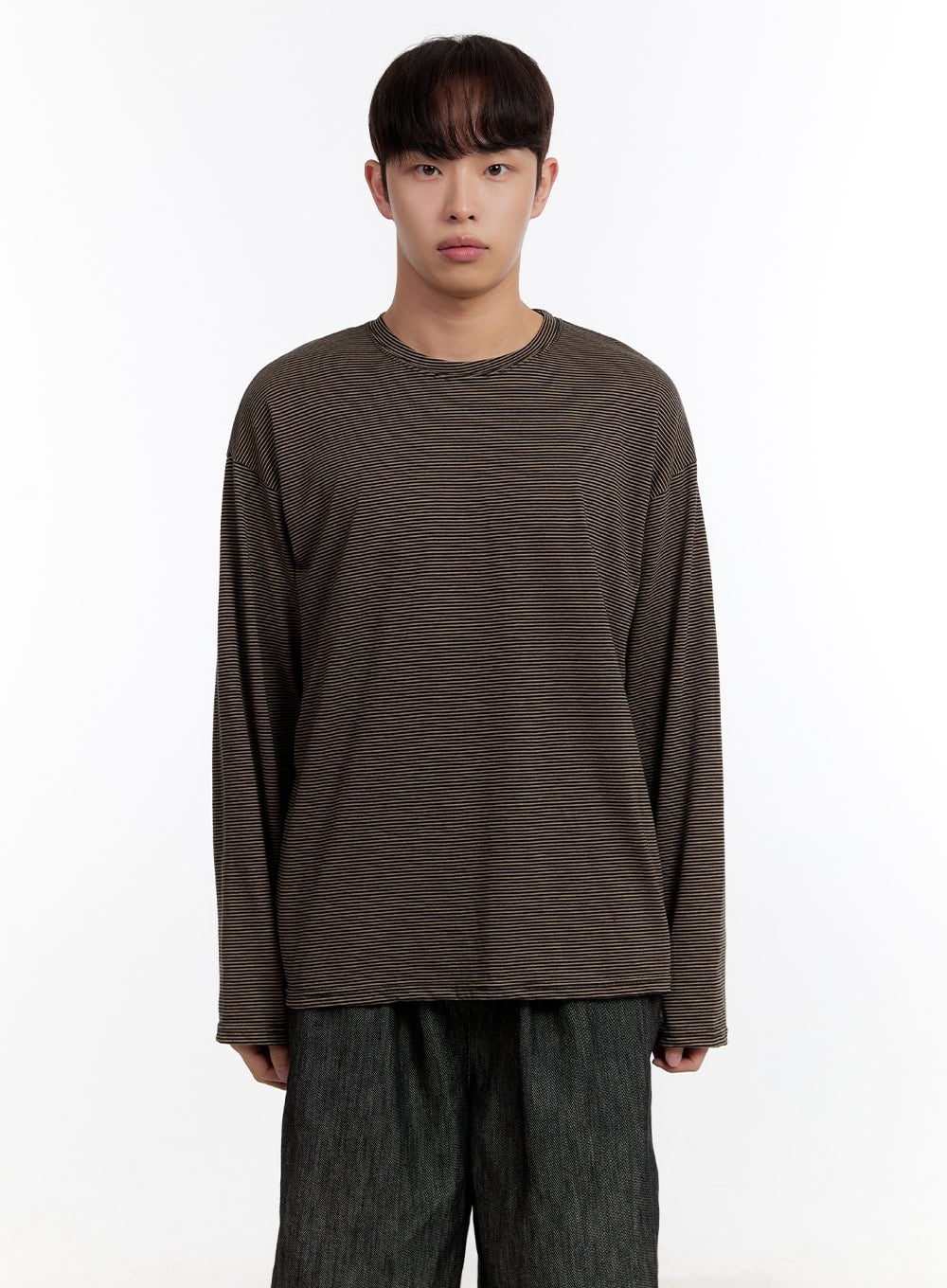 Men's Striped Long Sleeve Shirt IA507