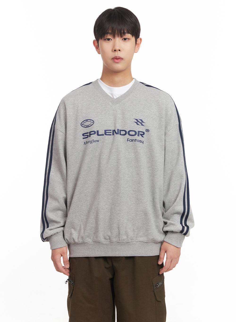 Men's V-Neck Graphic Sweatshirt IM528
