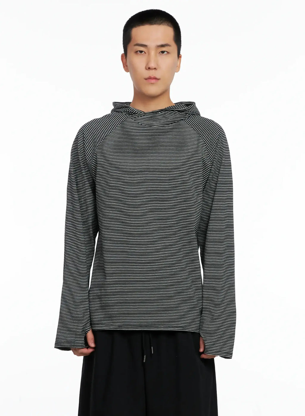Men's Striped Long Sleeve Hoodie IS502