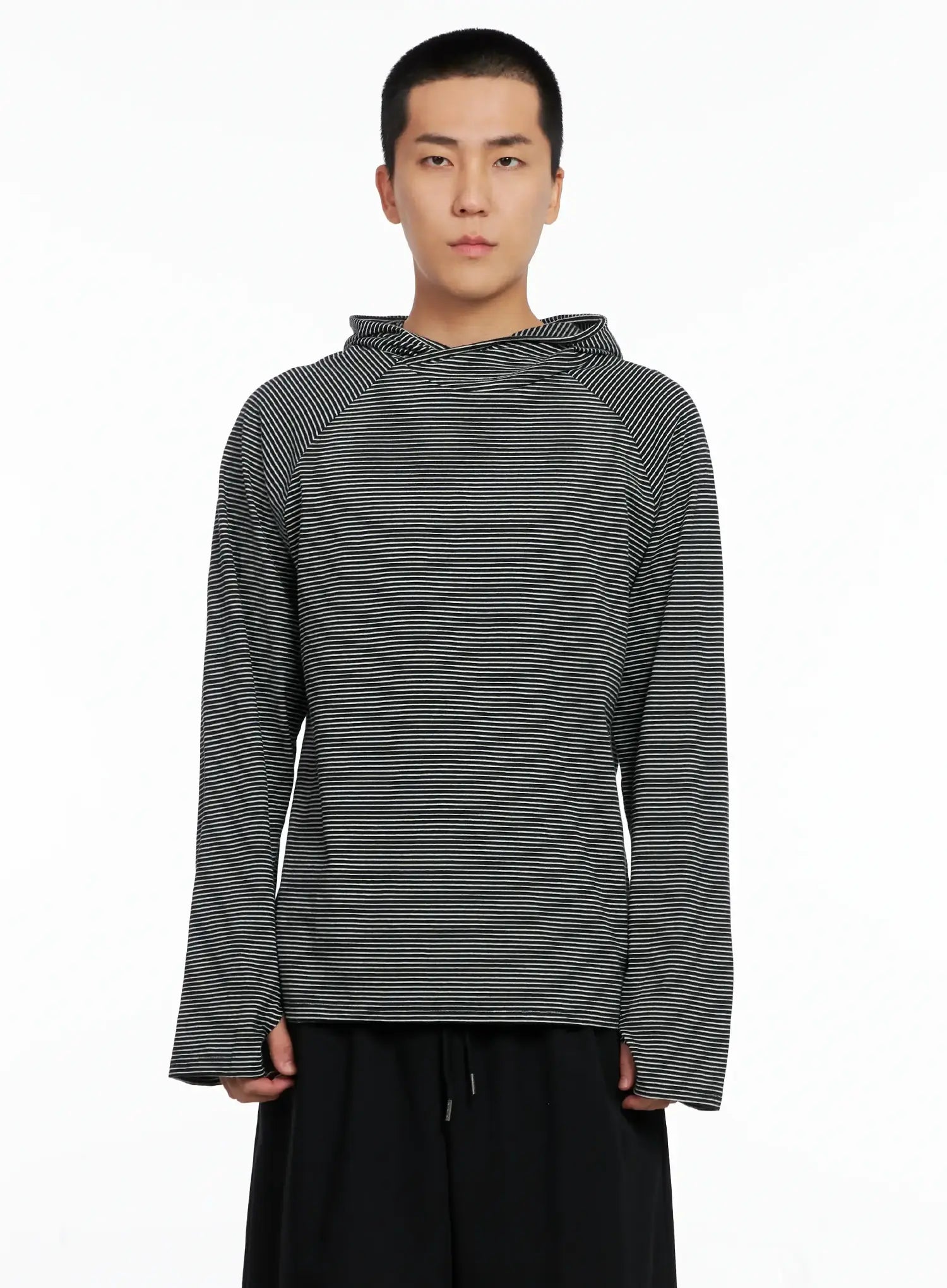 Men's Striped Long Sleeve Hoodie IS502