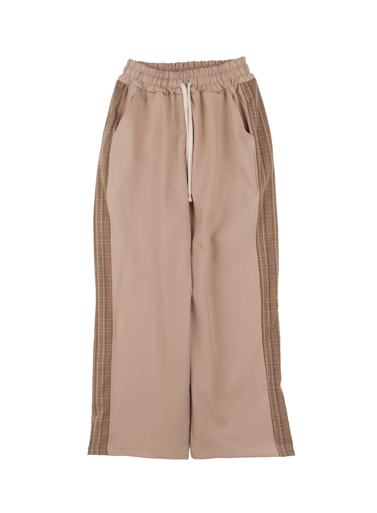 Men's Side Plaid Drawstring Pants IG529