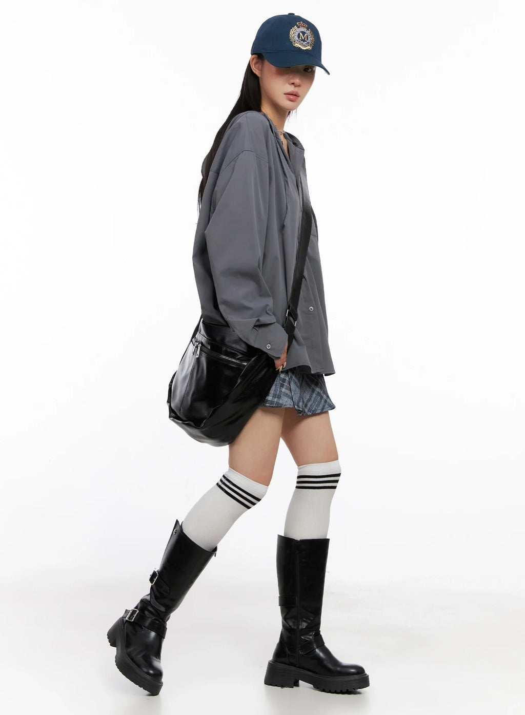 Oversized Button Up Hoodie Jacket IS508