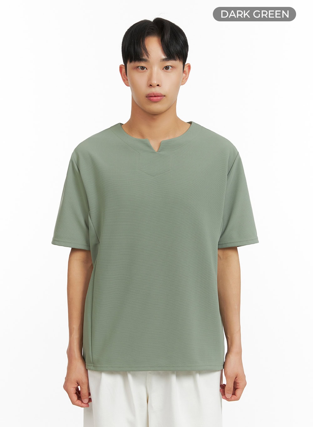 Men's Solid V-Neck T-Shirt IU414