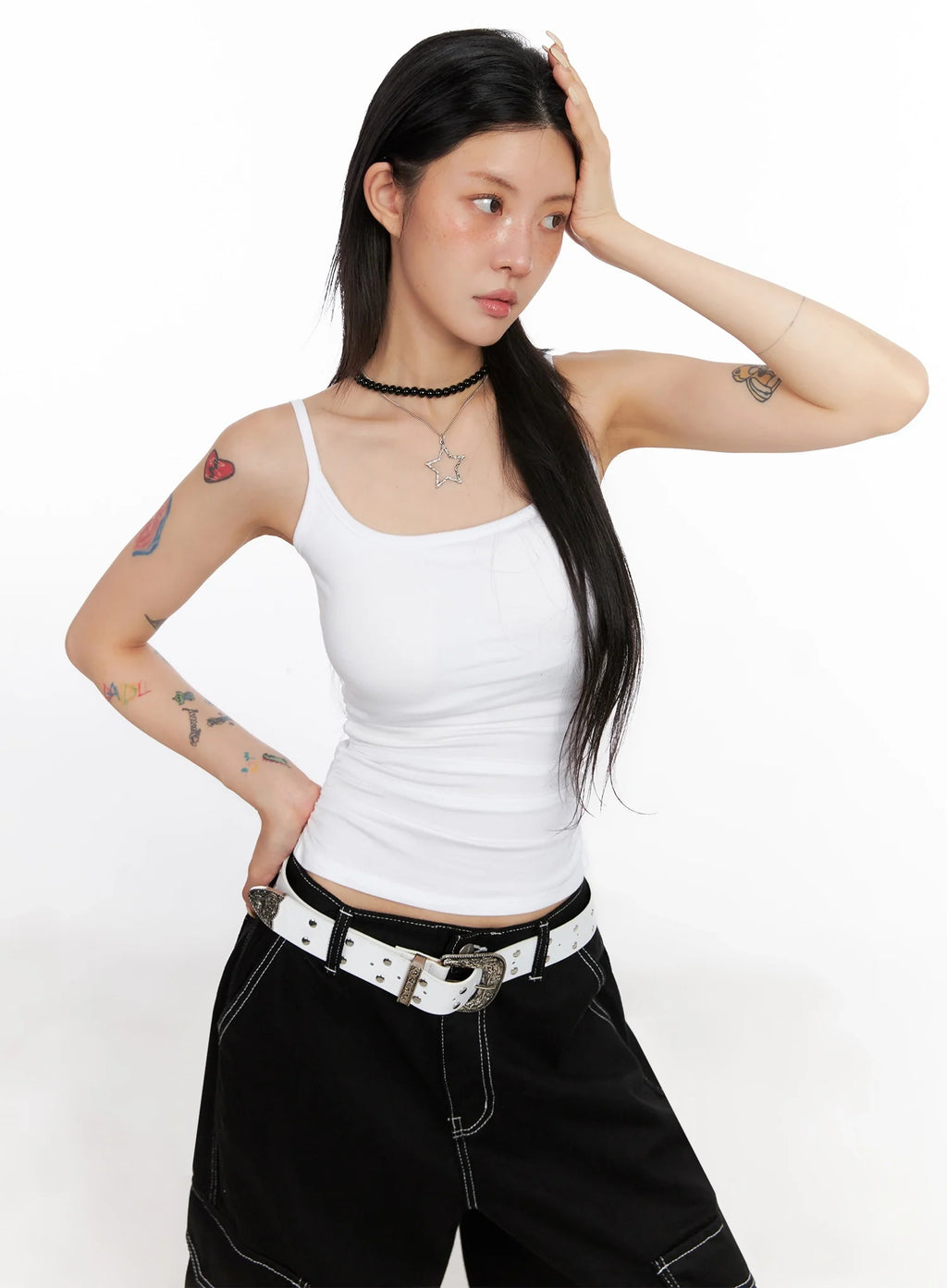 Ruche Detail Tank Top IS515