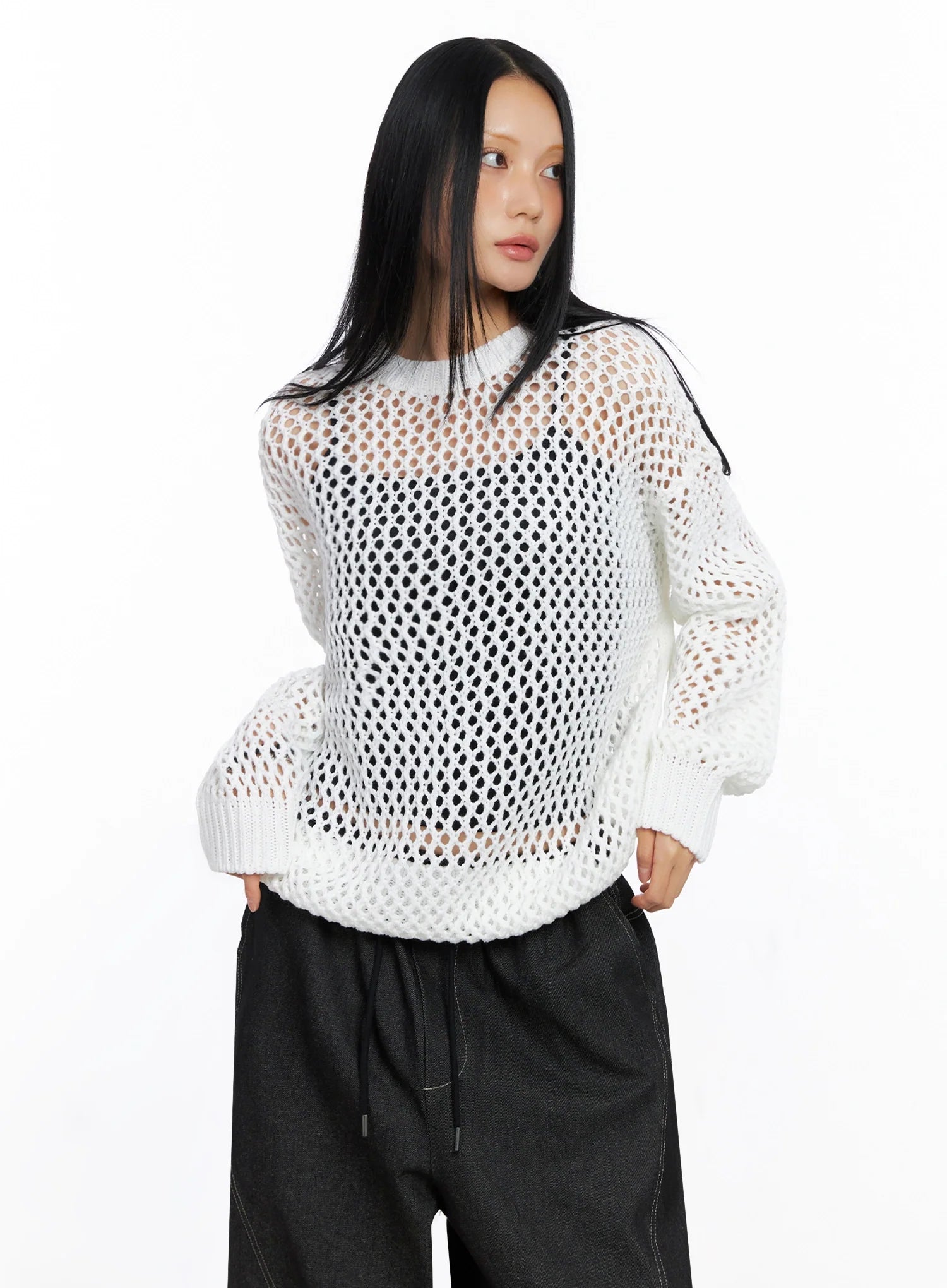 Mesh Knit Sweater CO516