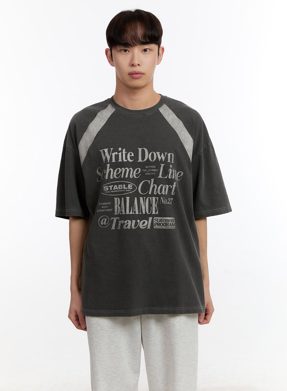 Men's Washed Graphic T-Shirt IA507