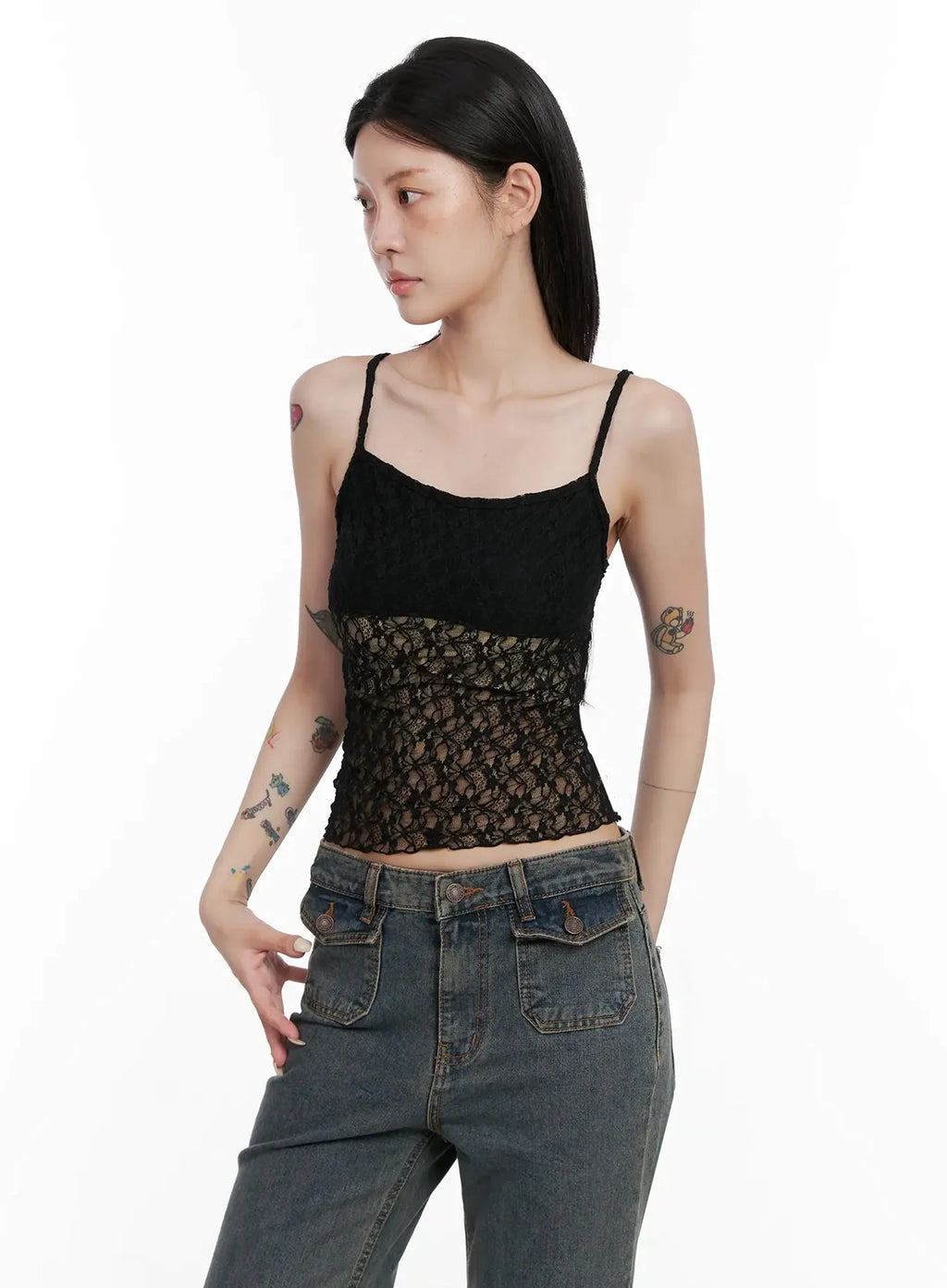 Lace Detail Cami Top IS508