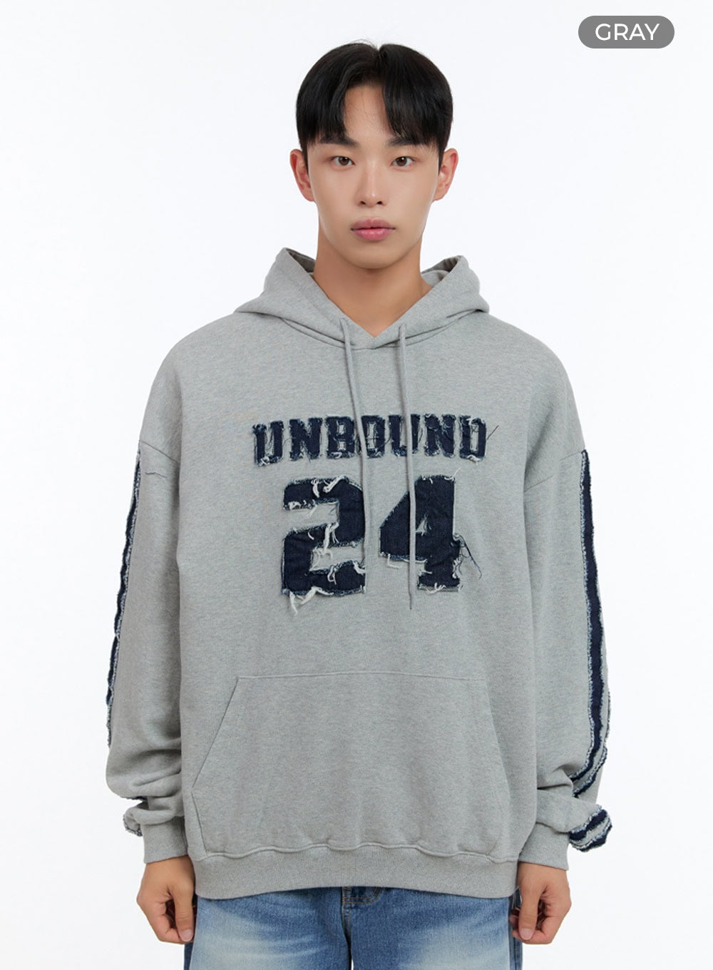 Men's  Cotton Patchwork Hoodie  IS412