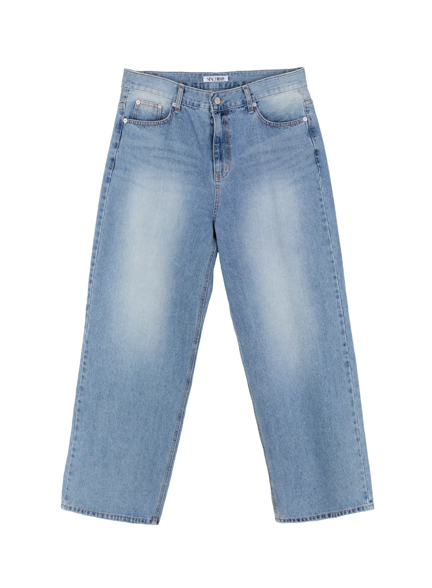 Men's Casual Wide Leg Washed Jeans IG519