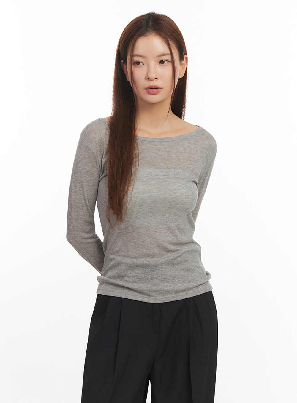 Essential Sheer Long-Sleeve Top IM524