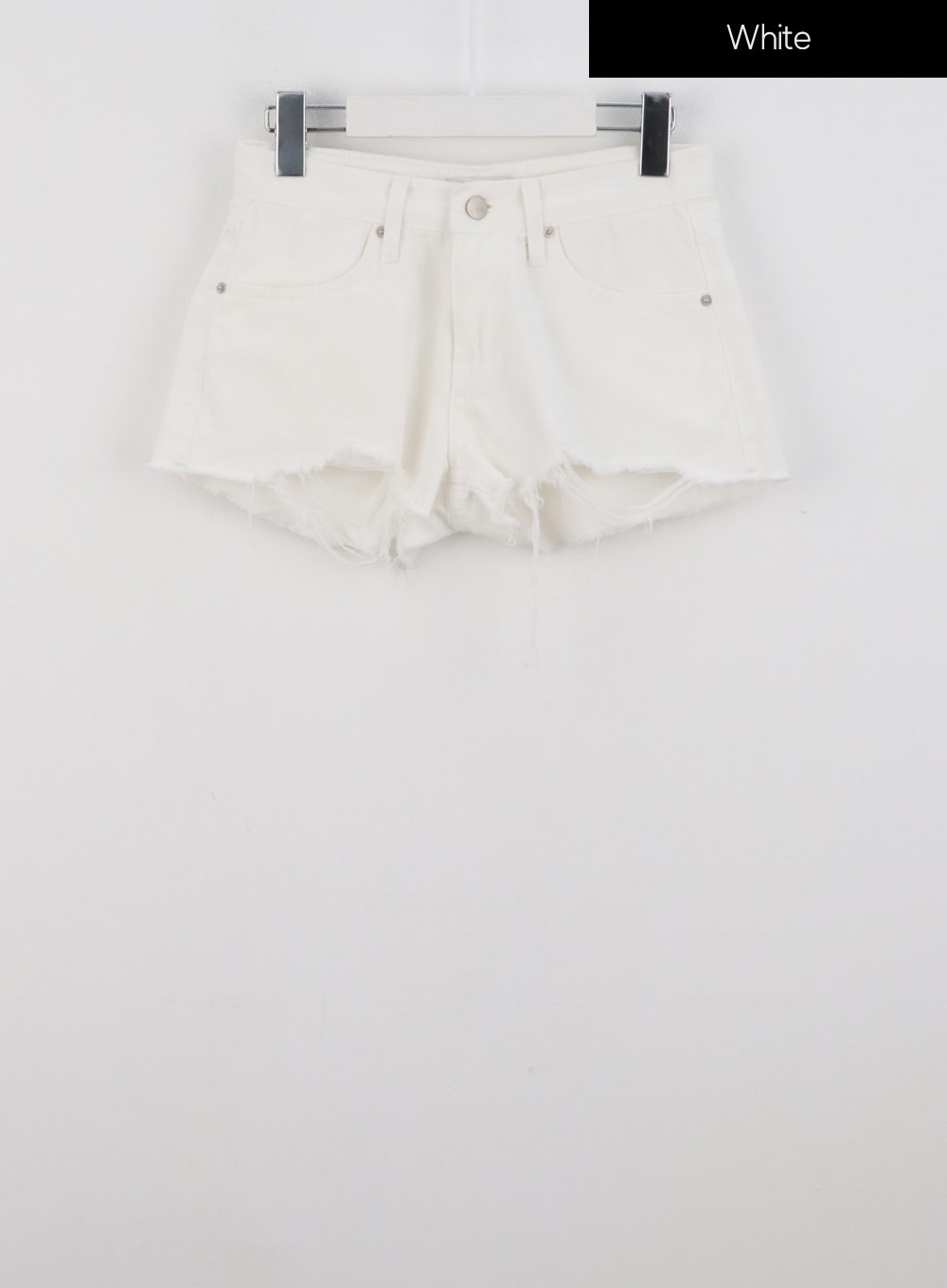 Ripped Hem Cotton Shorts IG302