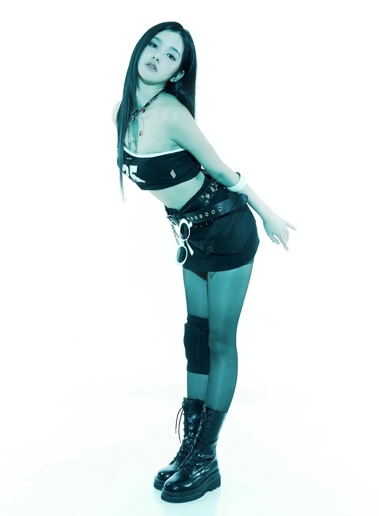 Mesh Varsity Graphic Crop Top IS525