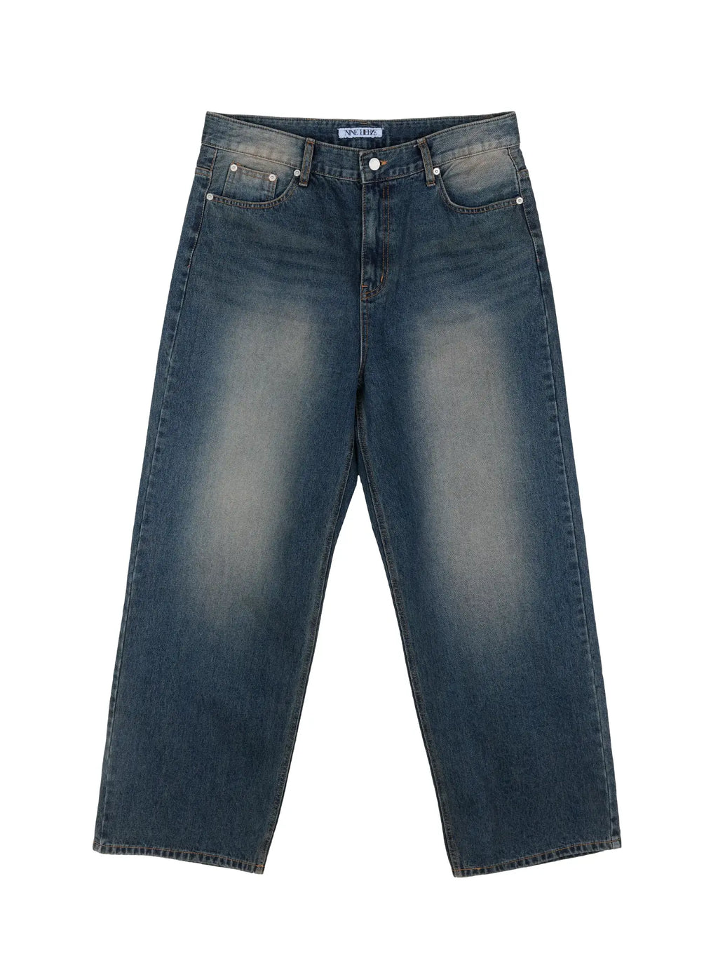 Men's Wide Fit Deep Wash Denim Jeans IG519