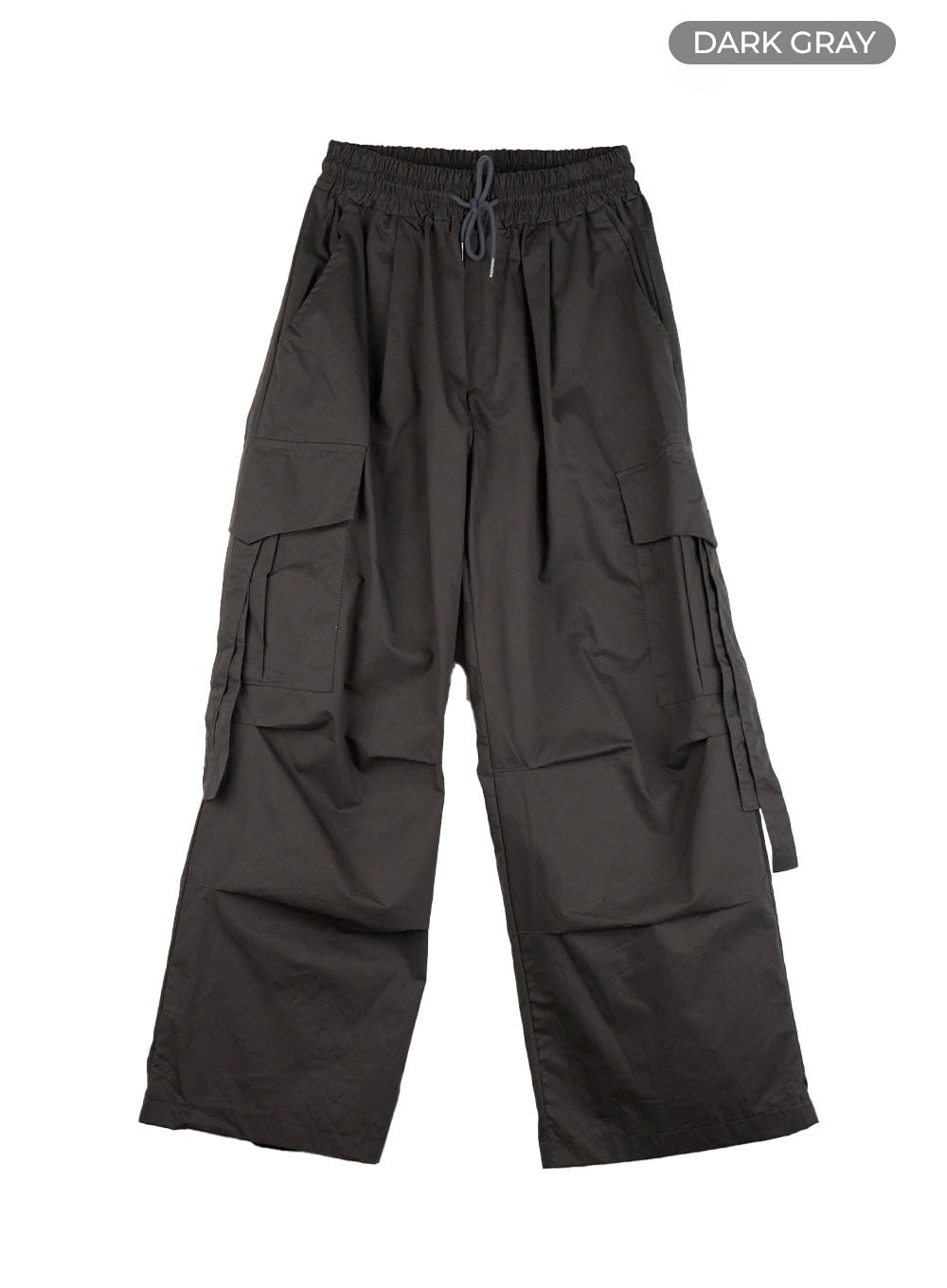 Men's Cargo Wide-Leg Pants (Dark Gray) IG402