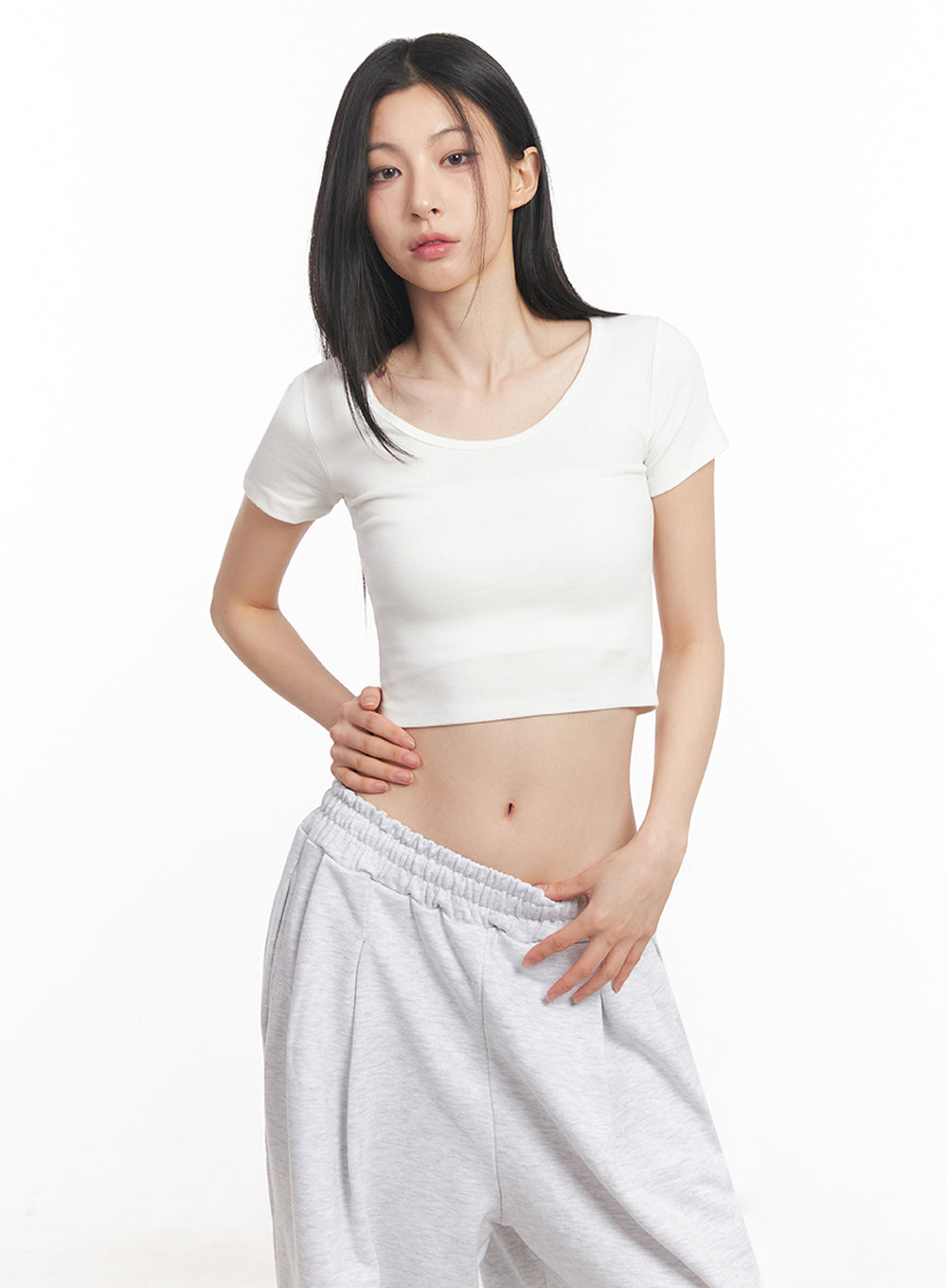 Basic Lounge Crop Tee IY516