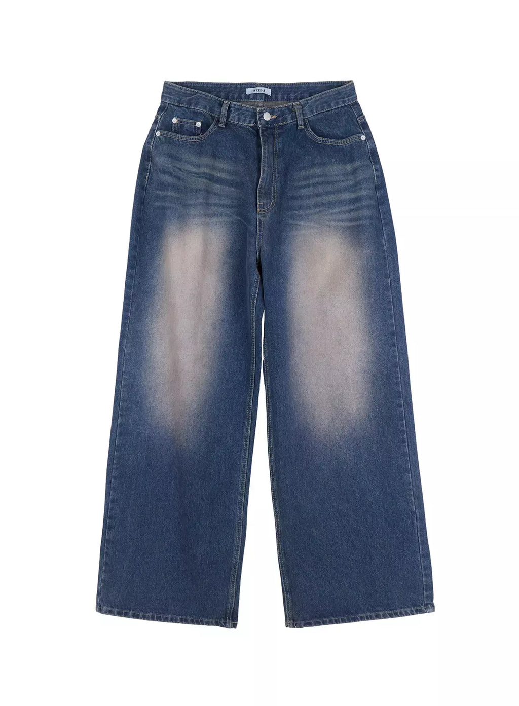 Solji Acid Washed Wide-Leg Jeans IL531