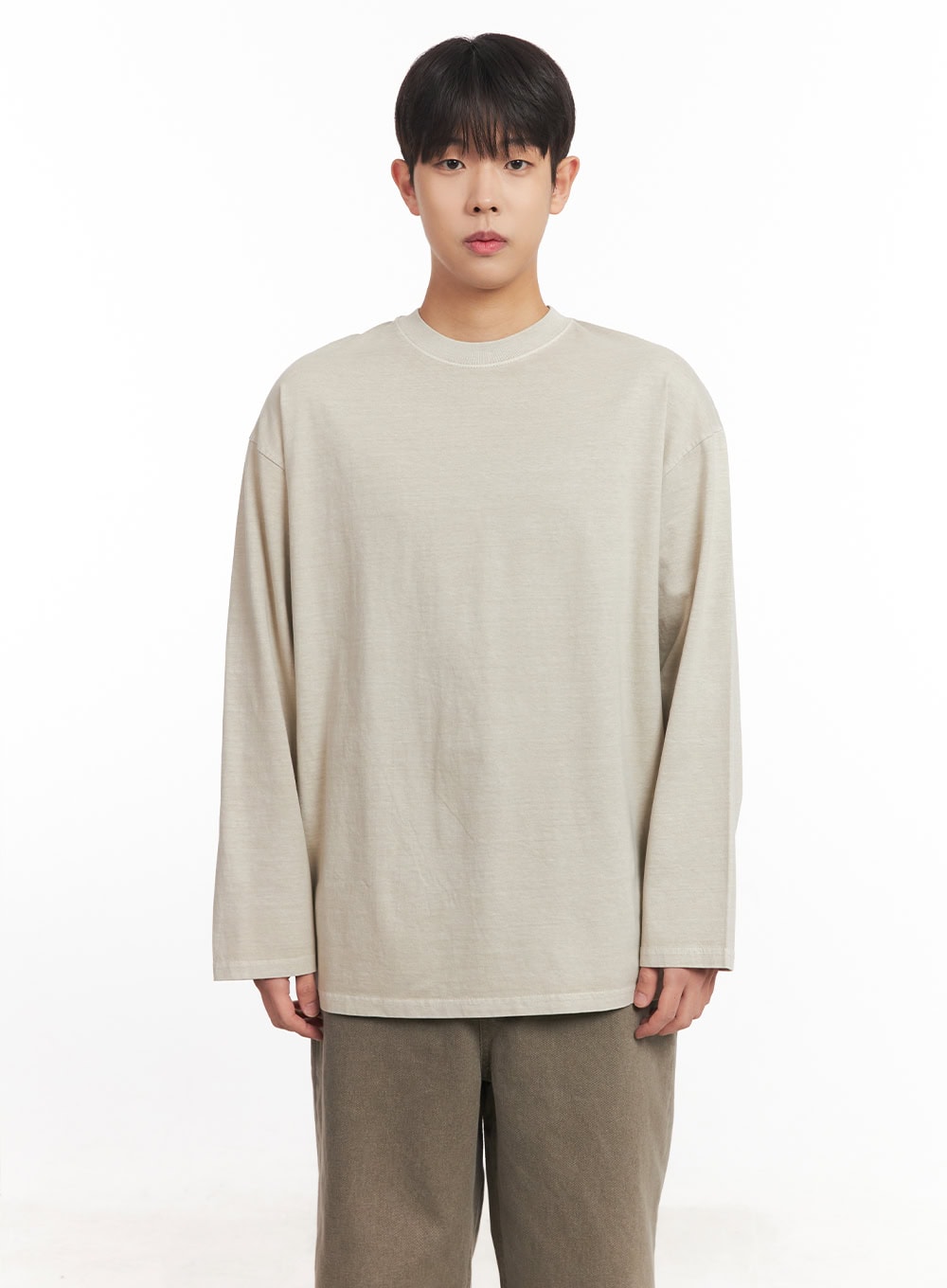 Men's Washed Long-Sleeve T-Shirt IM527