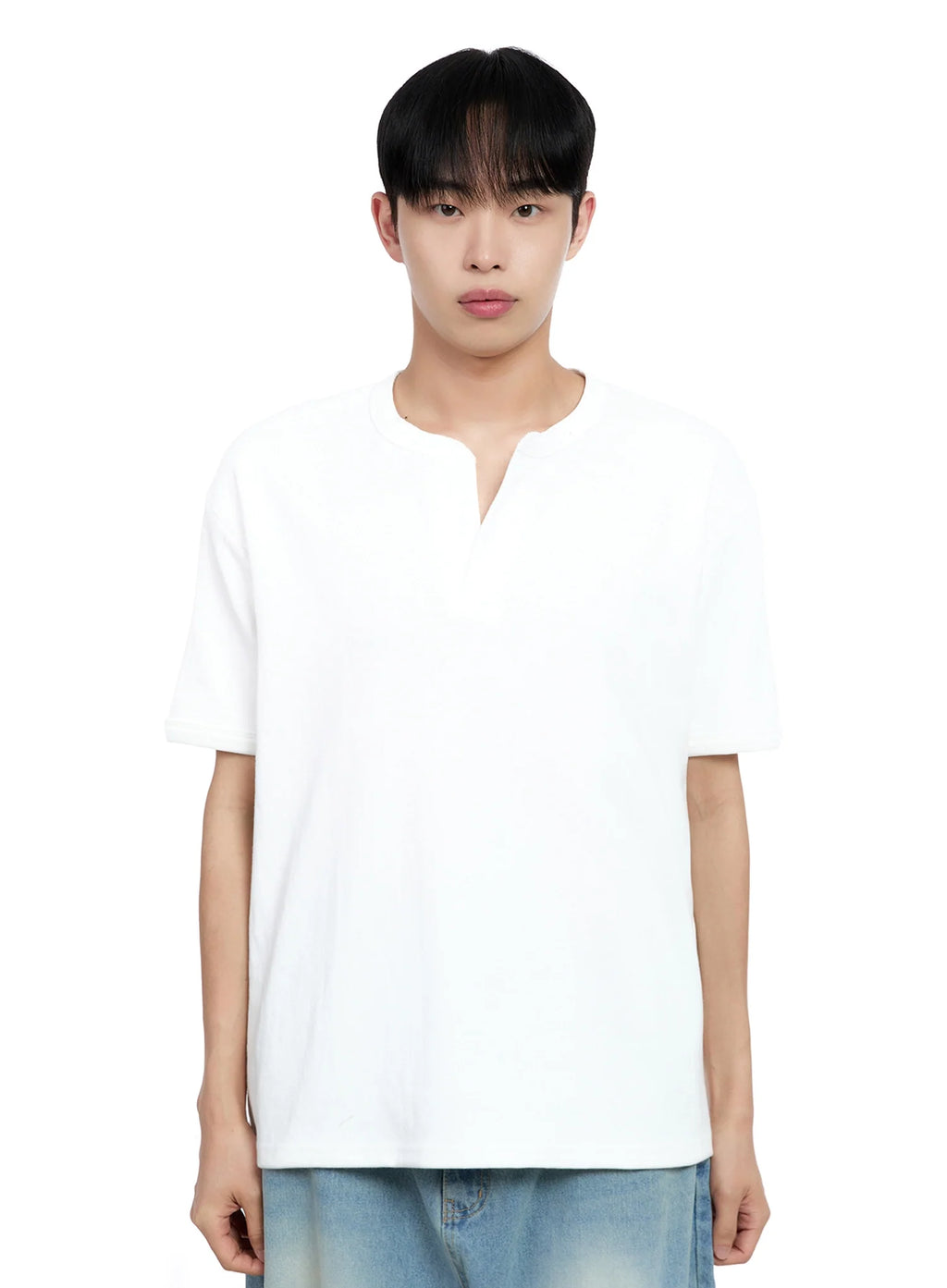 Men's Cotton Henley Tee IG520