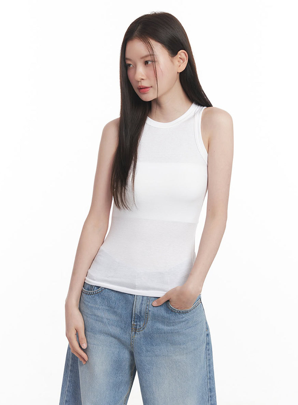 Essential Mock-Neck Tank Top IY509