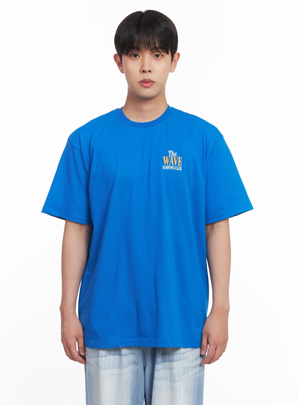 Men's Loose-Fit Wave Graphic T-Shirt IY522