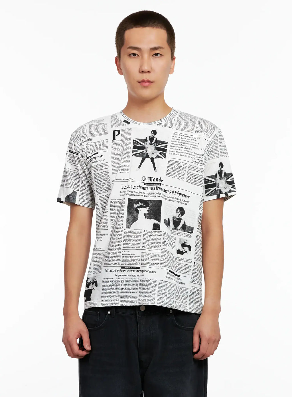 Men's Newspaper Graphic Tee IG511